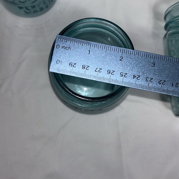 Teal Mason Perfect Jars Lot of 3 pint 16 oz - Picture 4 of 7